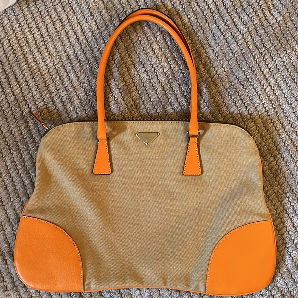 Prada Hand Bag Canvas